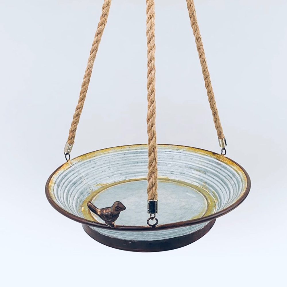 Metal Hanging Bird Seed Feeder.